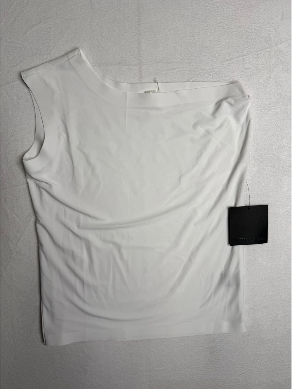NWT Norma Kamali x REVOLVE Draped Off Shoulder Top S/36 White